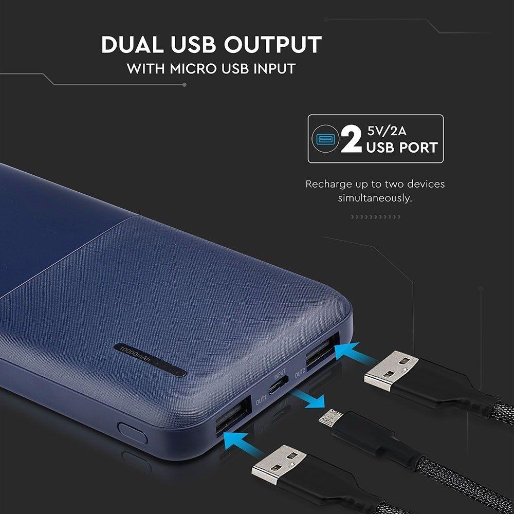 VT-3518 10000mah POWER BANK-BLUE