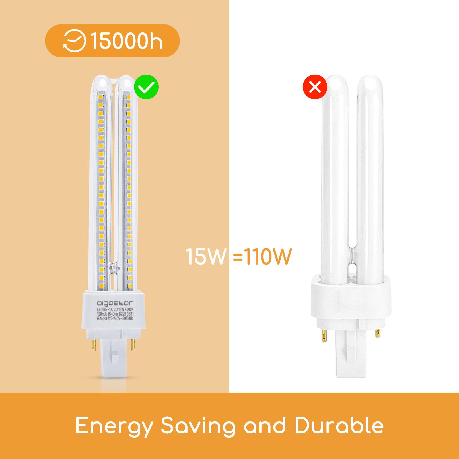 LED G24d-3 15W Double tubes