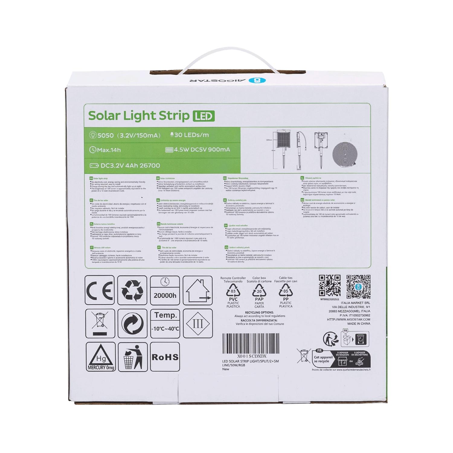 Solar light strips 50W IP65