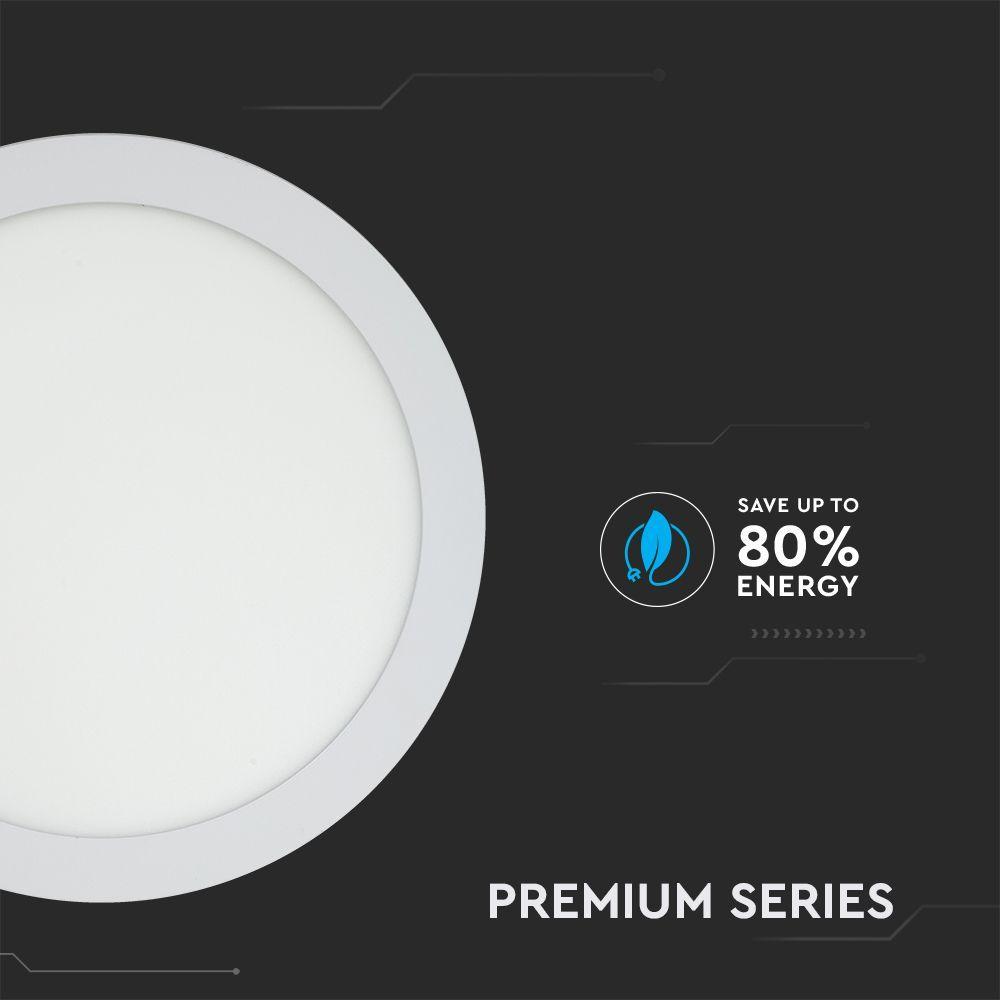 VT-2407 24W LED PREMIUM PANEL 3000K ROUND