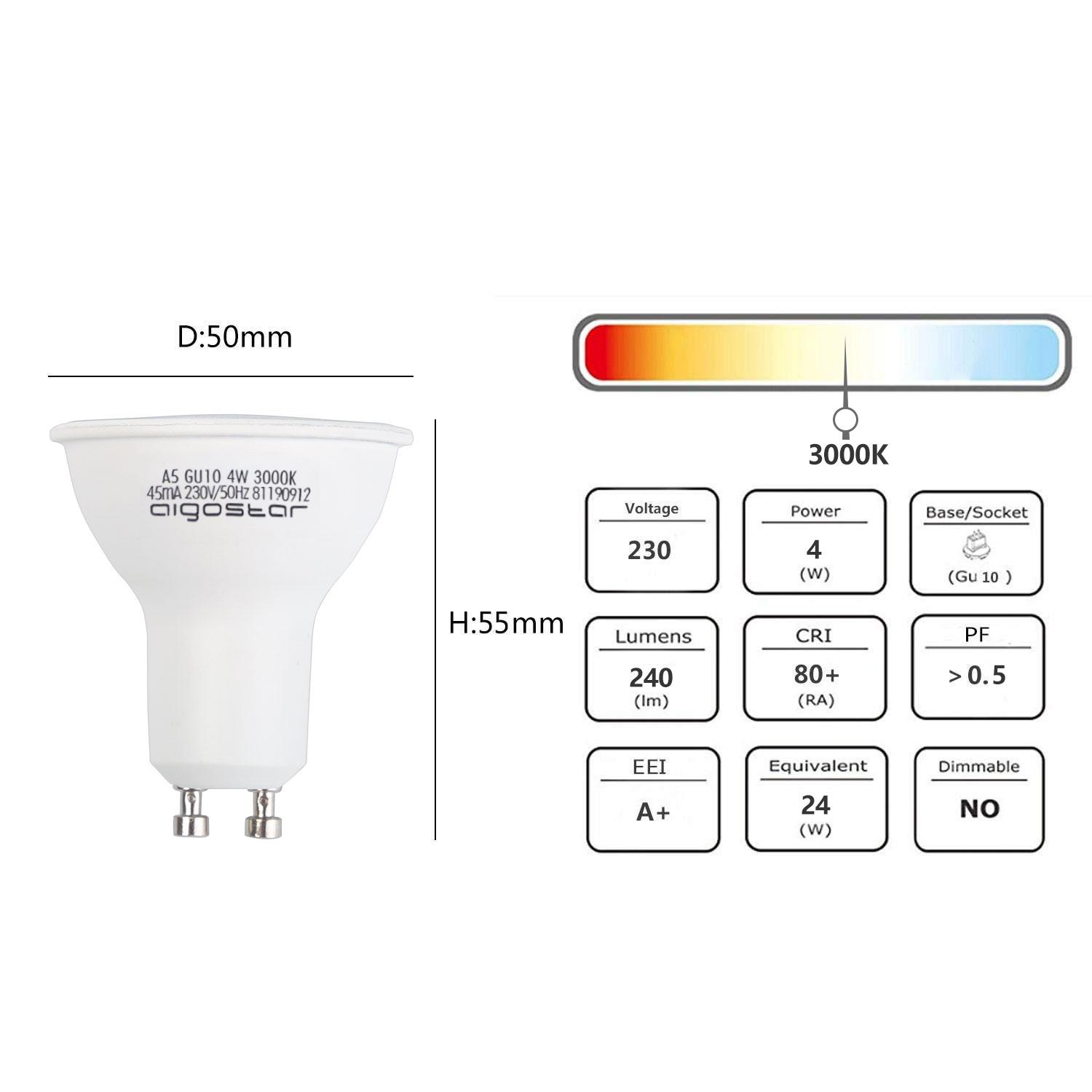 LED GU10 4W