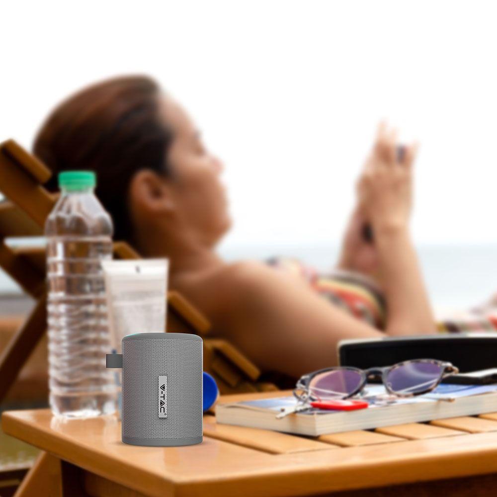 VT-6244 PORTABLE BLUETOOTH SPEAKER-MICRO USB CABLE(TWS)-1500mah BATTERY-GREY