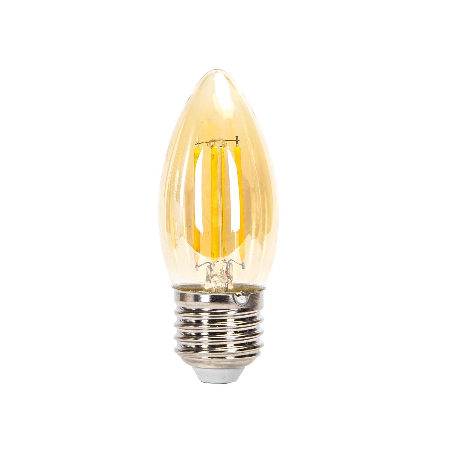 LED Filament Bulb (Amber) C35 E27 8W