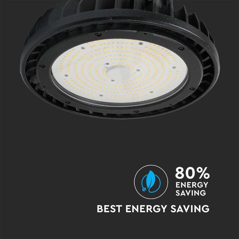 200W HIGHBAY, Zasilacz: MEANWELL, Chip SAMSUNG, Barwa:6400K, Obudowa: Czarna, Skuteczność: 140lm/W, VTAC, SKU 58111