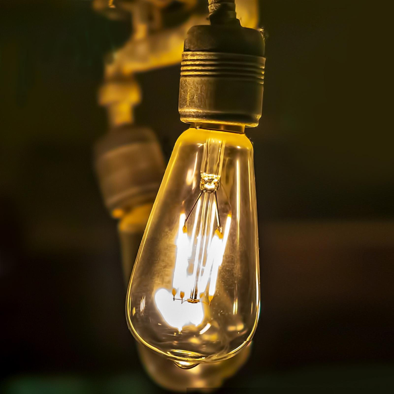 LED Filament Bulb (Amber) ST64 E27 6W