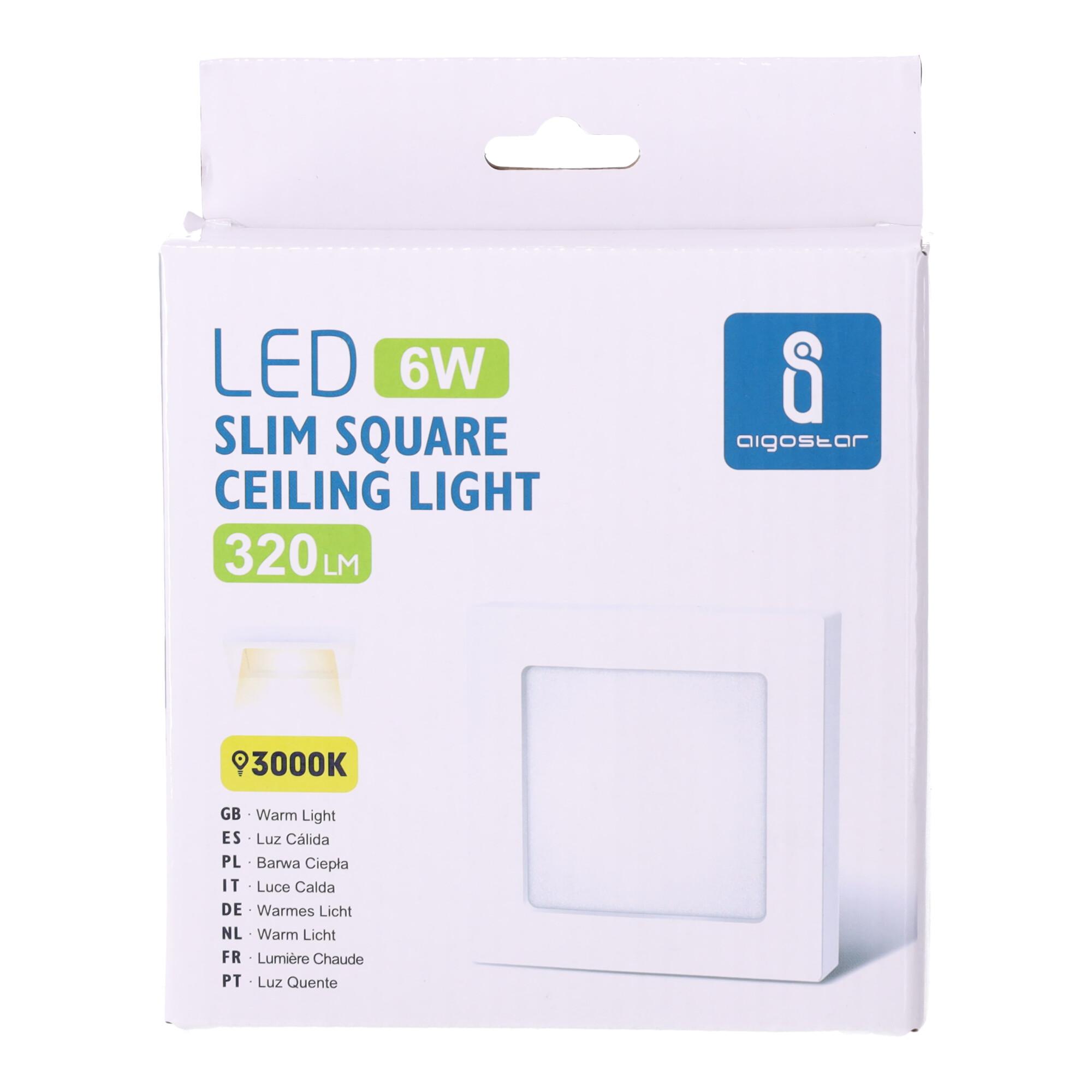 E6 LED  Surface-mounted Square Downlight 6W Yellow Light