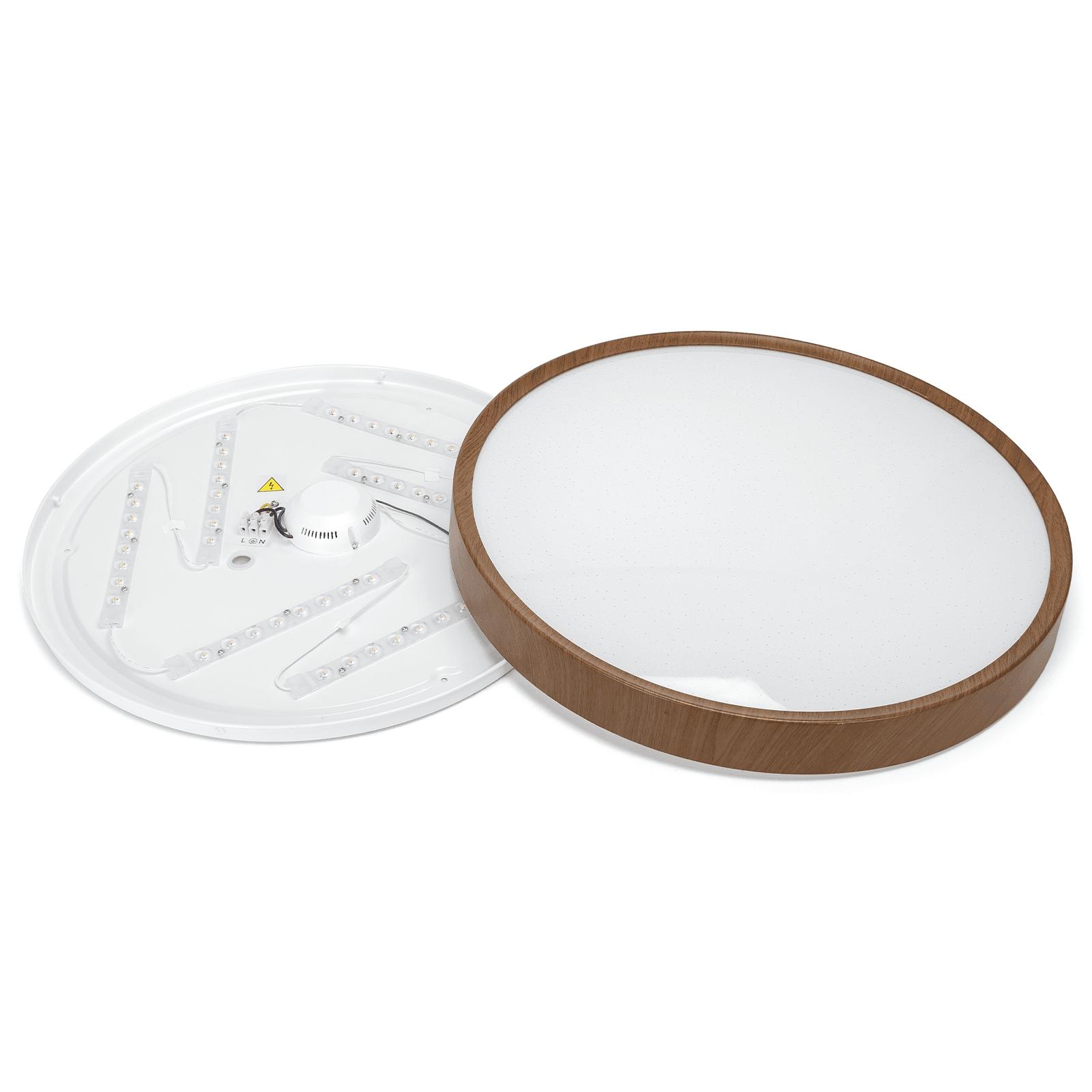 LED CEILING LIGHT 36W 6500K/WOODEN RING