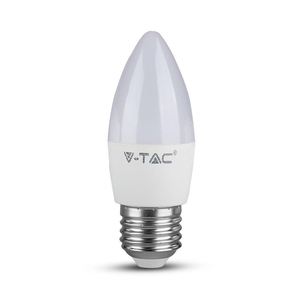 5.5W Żarówka LED C35, Barwa:2700K, Trzonek: E27, VTAC, SKU 43421