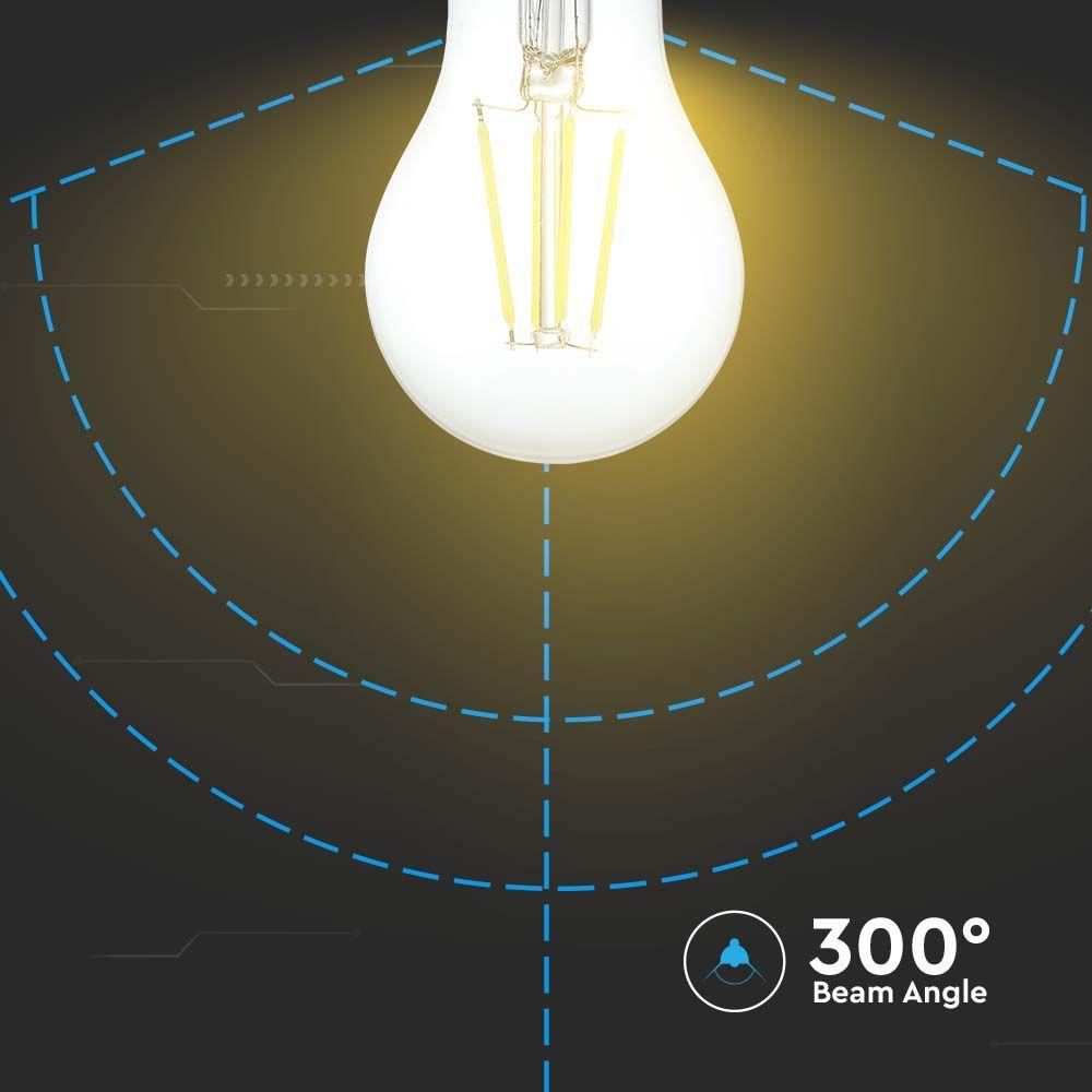 VT-2504 4W A60 FILAMENT BULB CLEAR COVER 3 STEP POWER DIMMING 3000K E27