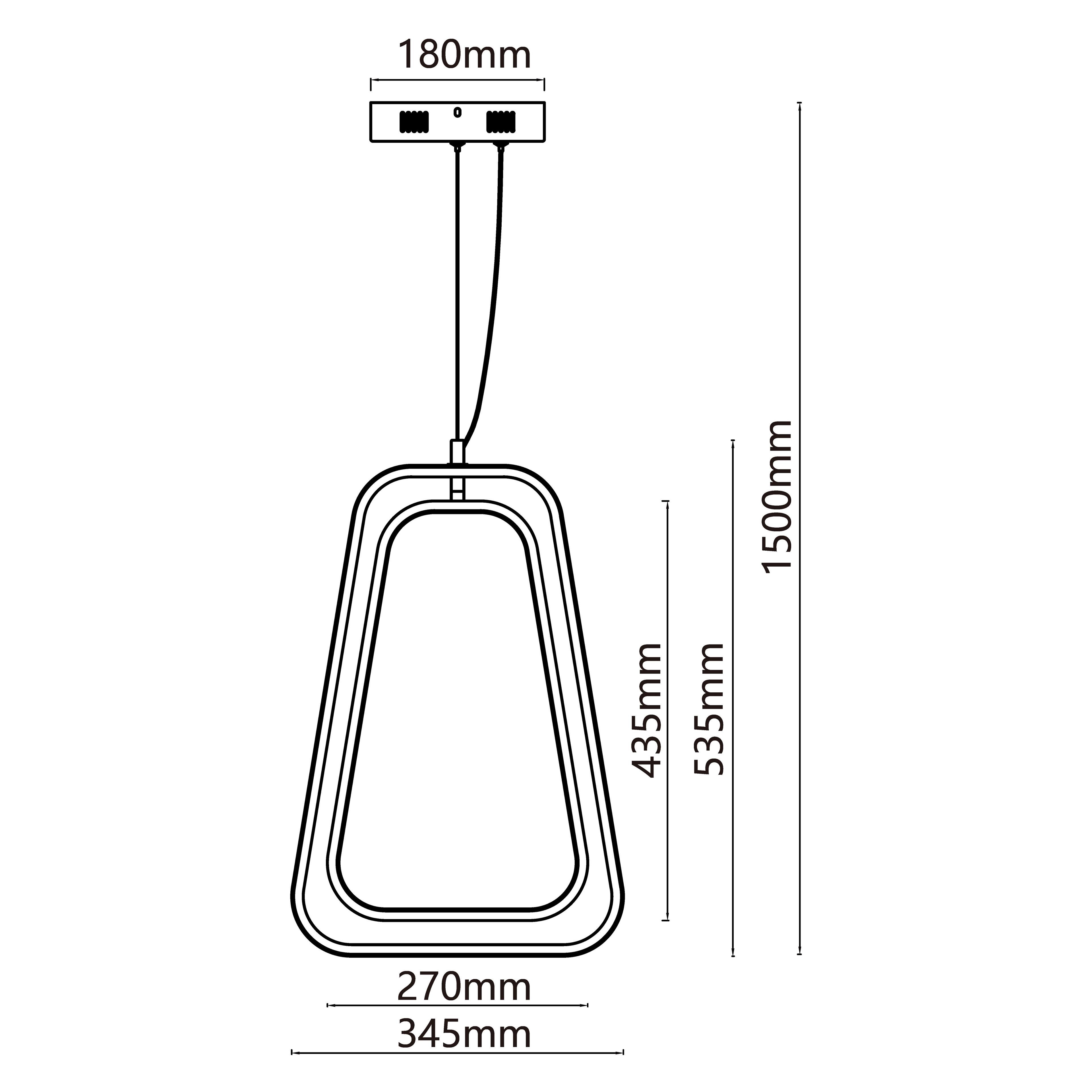 Aluminiowa lampa wisząca 36W 6500K