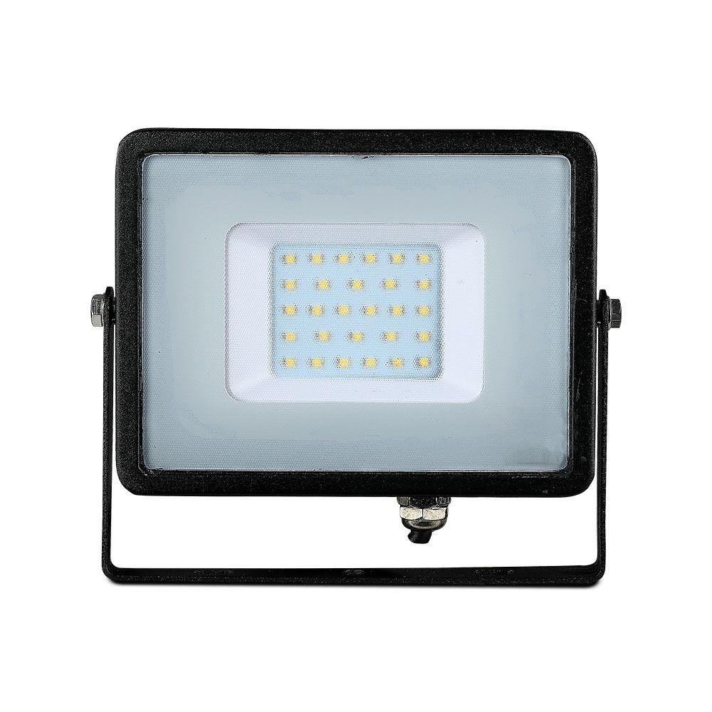 30W Naświetlacz LED SMD, Chip SAMSUNG, Przewód: 3m, Barwa:6400K, Obudowa: Czarna, VTAC, SKU 949