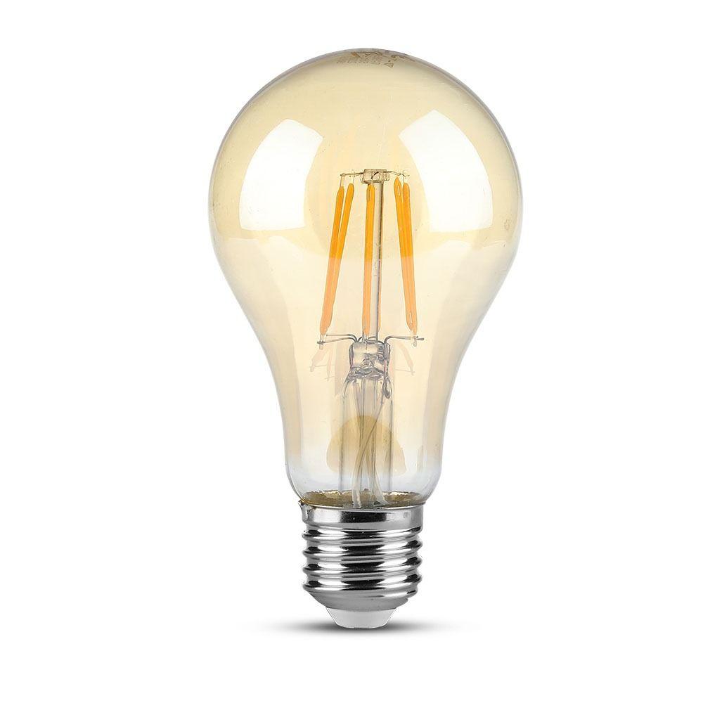 VT-1954 4W A60 FILAMENT BULB AMBER GLASS 2200K E27