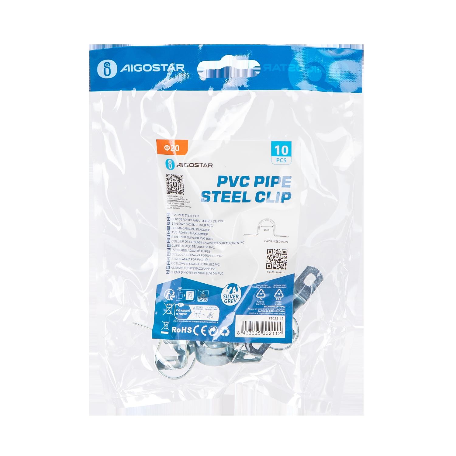 PVC pipe steel clip, Φ 20mm