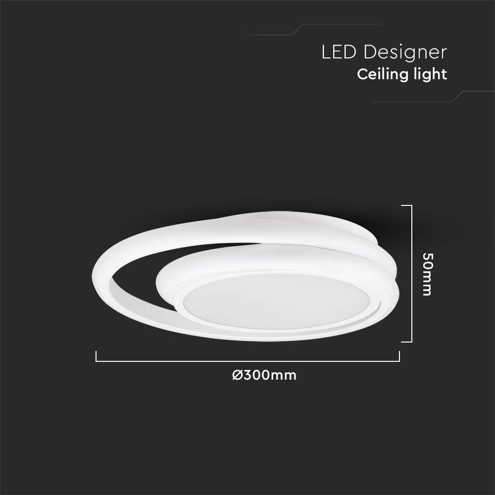 VT-7783 24W LED DESIGNER LIGHT 4000K WHITE DOUBLE RD