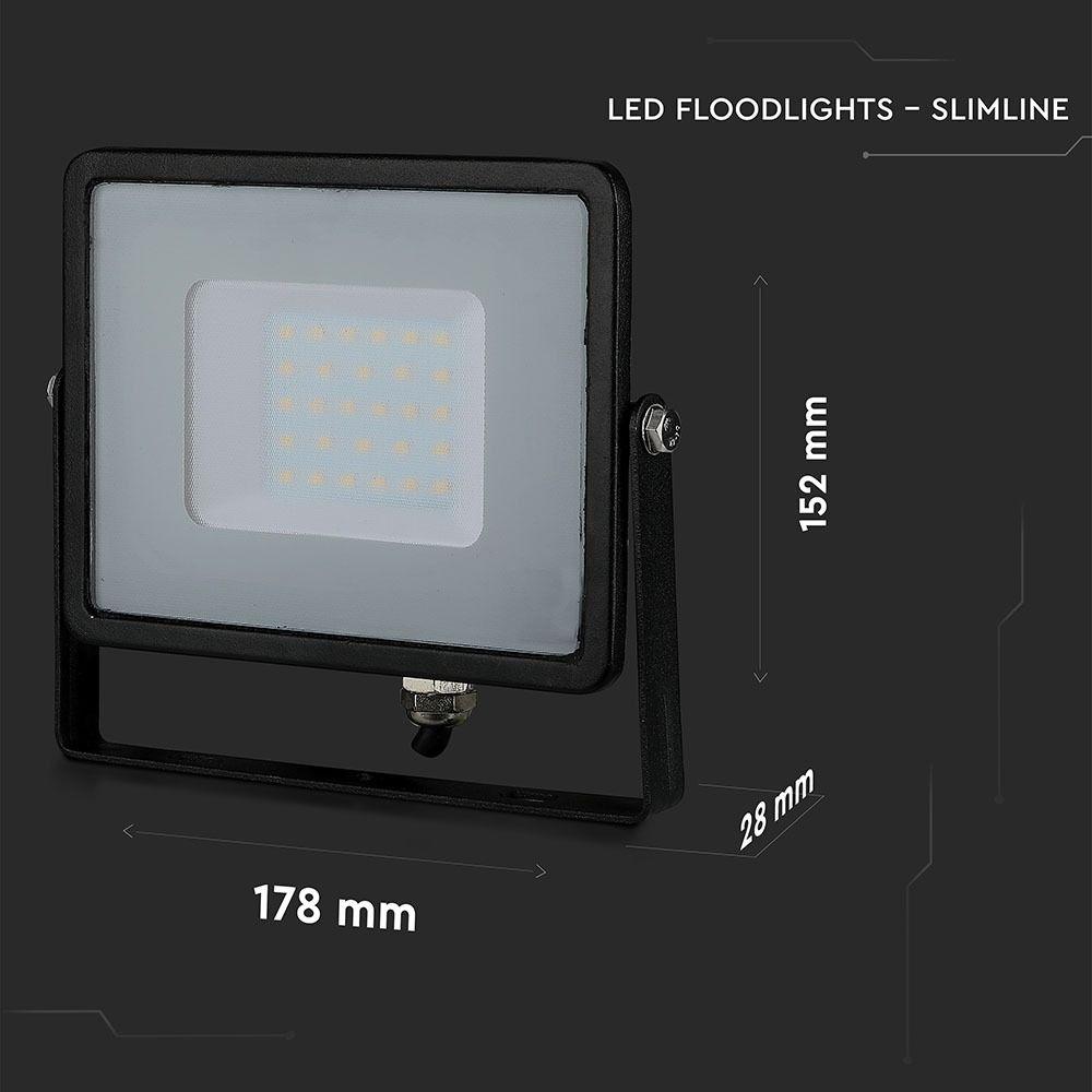 VT-30 30W SMD FLOODLIGHT SAMSUNG CHIP 3000K BLACK BODY