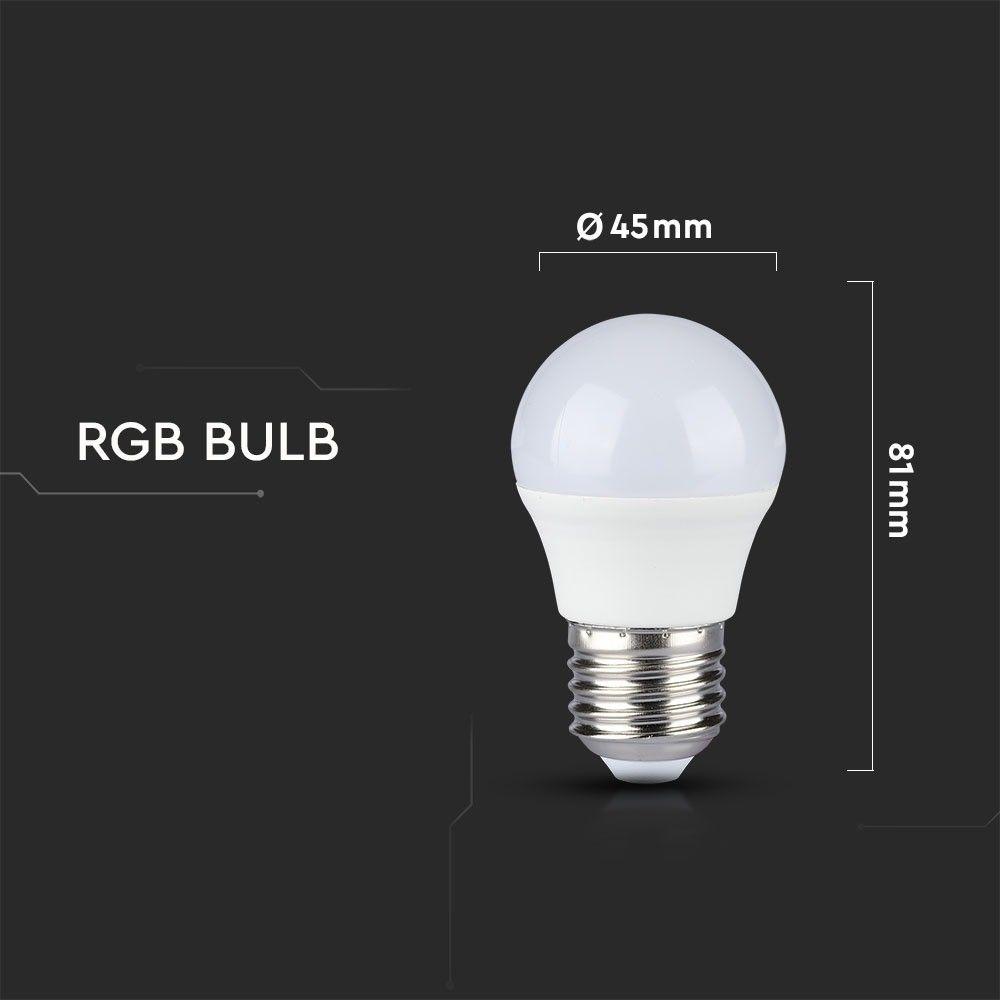 VT-2224 3.5W G45 LED BULB (RF CONTROL - DIMMABLE) RGB+4000K DIMMABLE E27