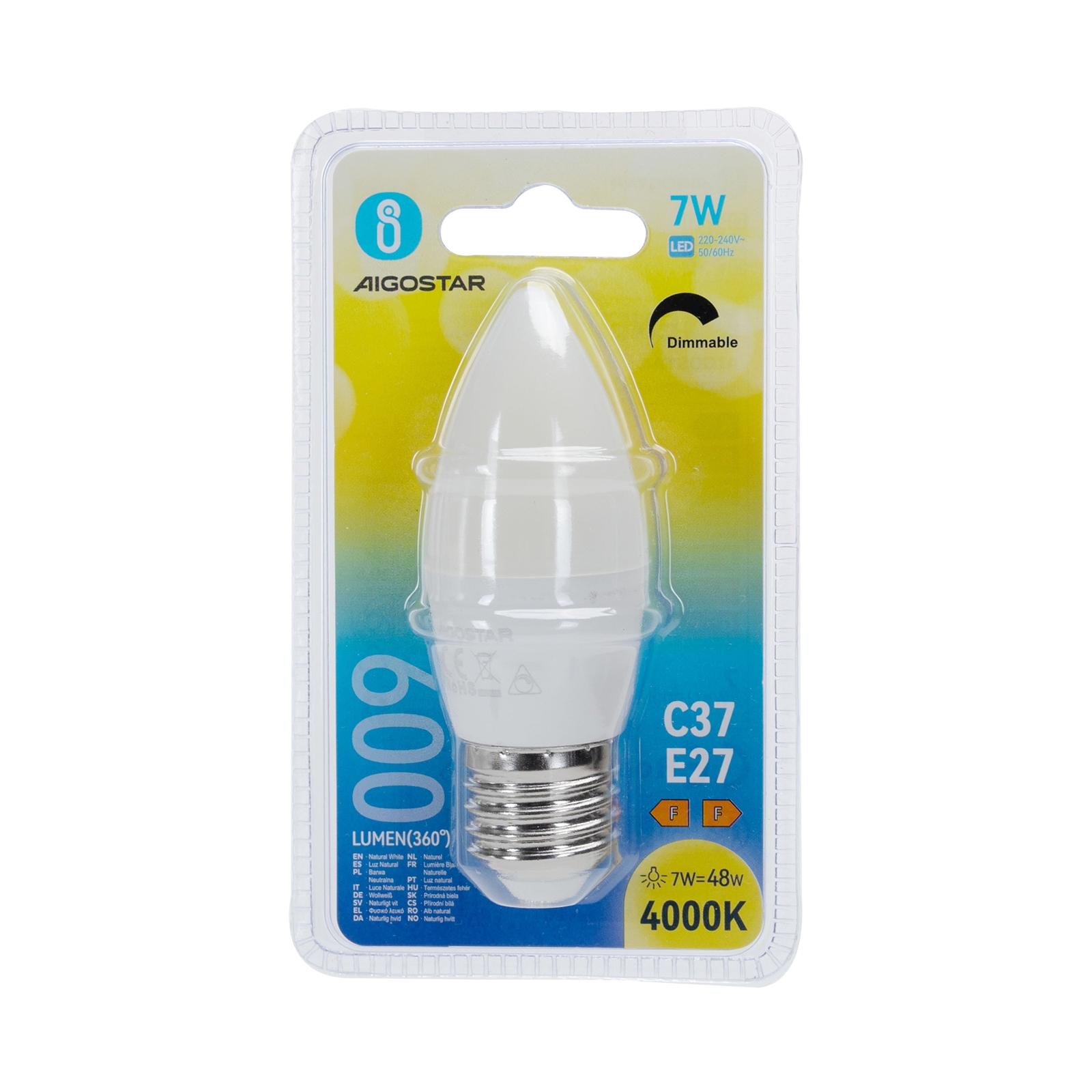 Ściemnialna żarówka LED C37 E27 7W 4000K