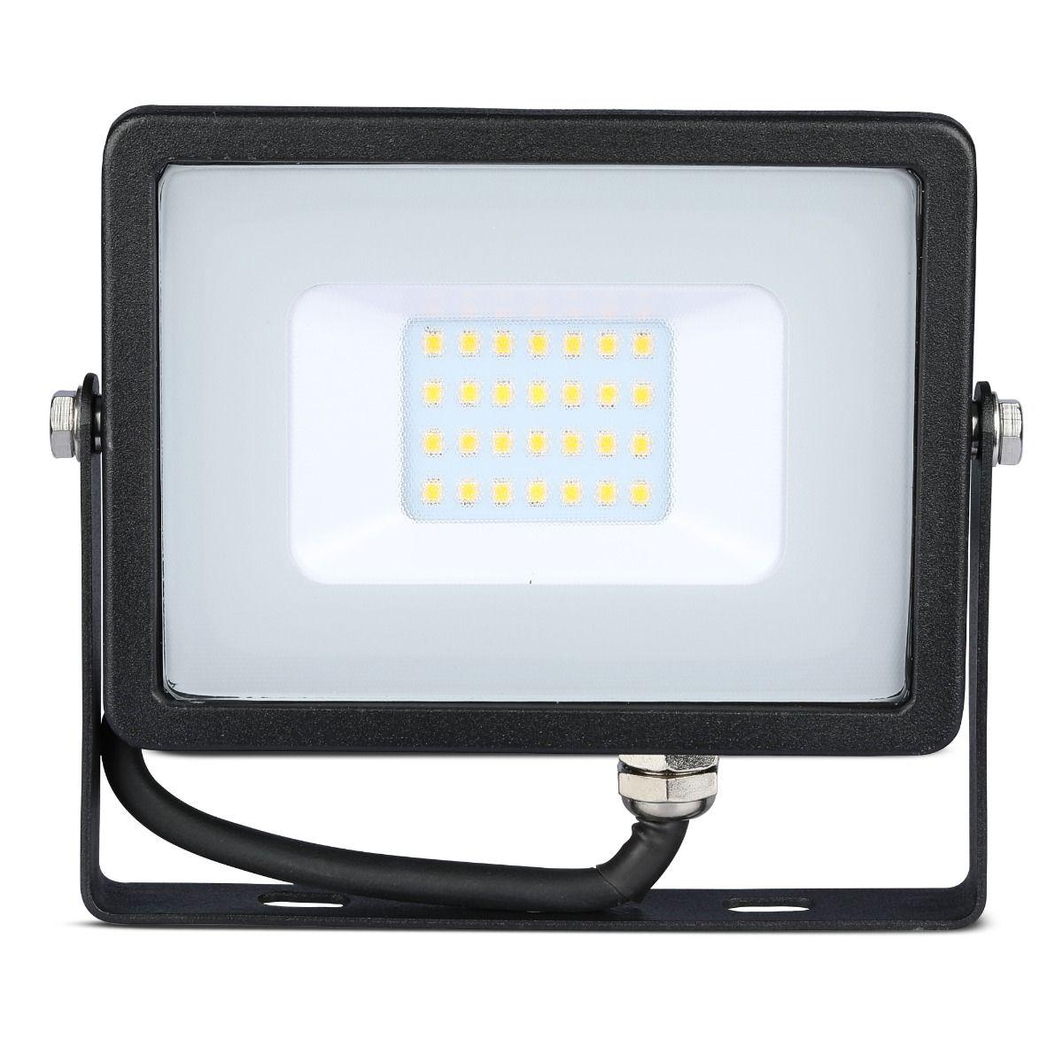 20W Naświetlacz LED SMD, Chip SAMSUNG, Przewód: 1m, Barwa:6400K, Obudowa: Czarna , VTAC, SKU 21948