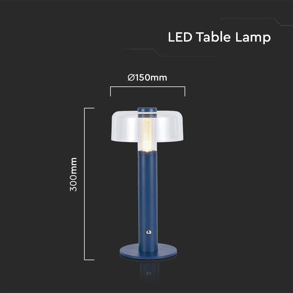 VT-1049 LED TABLE LAMP-1800mAH BATTERY D:150x300 3000K VIOLET BODY