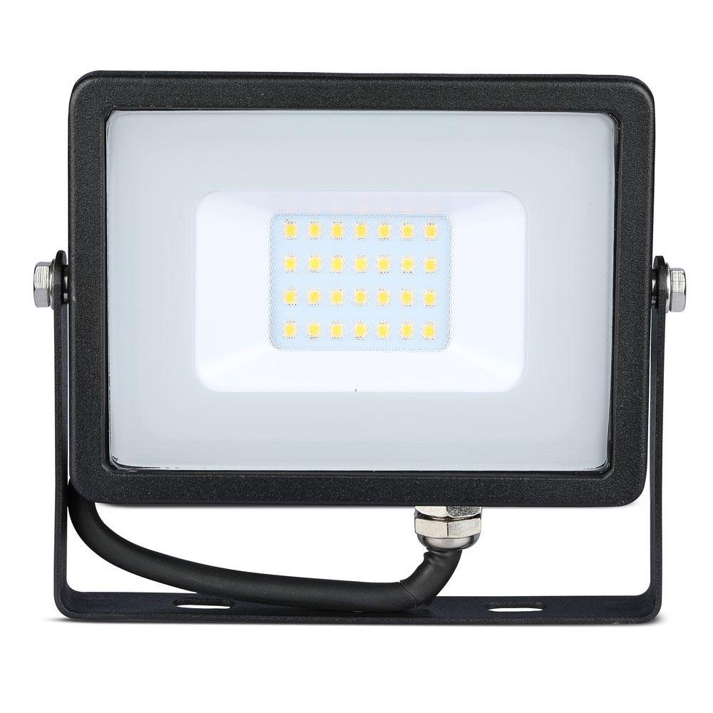 20W Naświetlacz LED SMD, Chip SAMSUNG, Przewód: 3m, Barwa:6400K, Obudowa: Czarna , VTAC, SKU 948