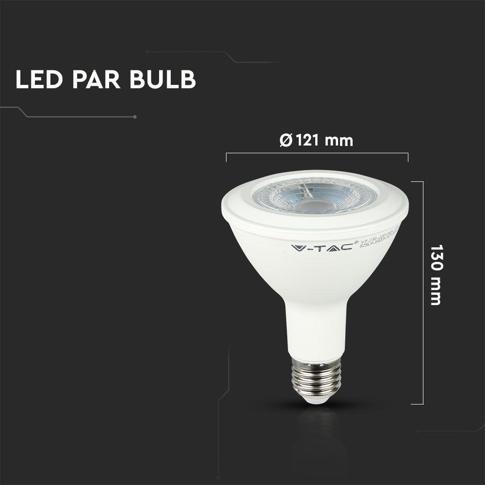 12.8W PAR 38 Żarówka LED, Chip SAMSUNG, Barwa:4000K, Trzonek:E27, VTAC, SKU 21151