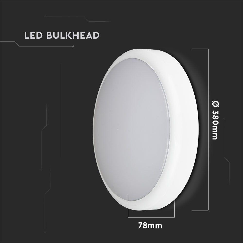 20W Plafon LED, Moduł awaryjny, Chip Samsung, Barwa:3w1, IP65, VTAC, SKU 20095