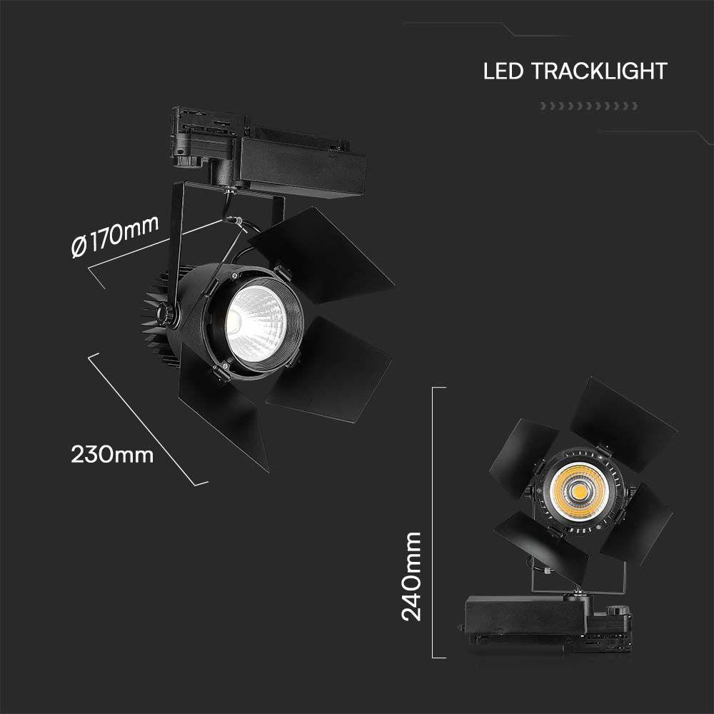 VT-433 33W LED TRACKLIGHT SAMSUNG CHIP 4000K 5 YRS WARRANTY,BLACK BODY