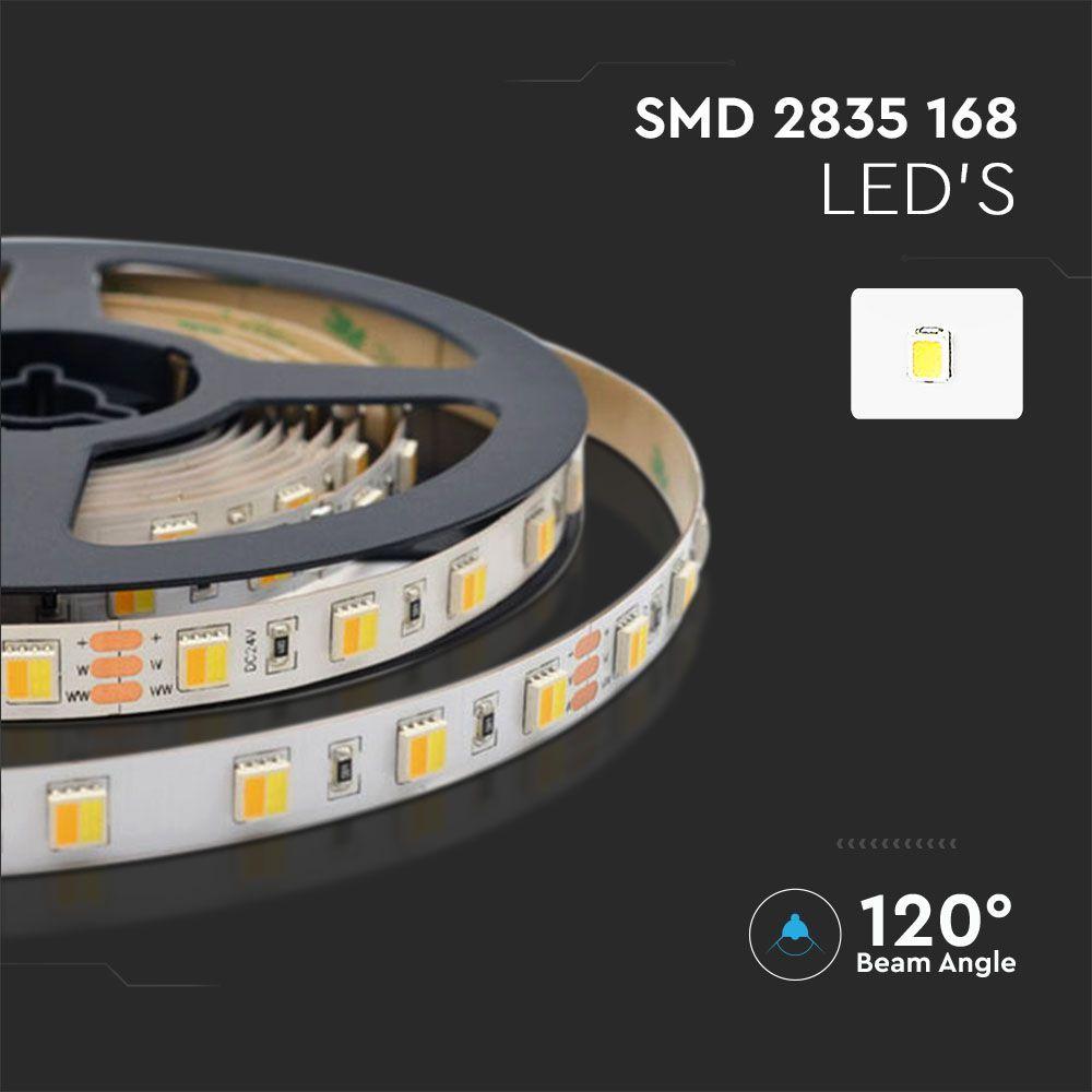 VT-2835 120 14W/M LED STRIP LIGHT CCT 3IN1 IP65 24V