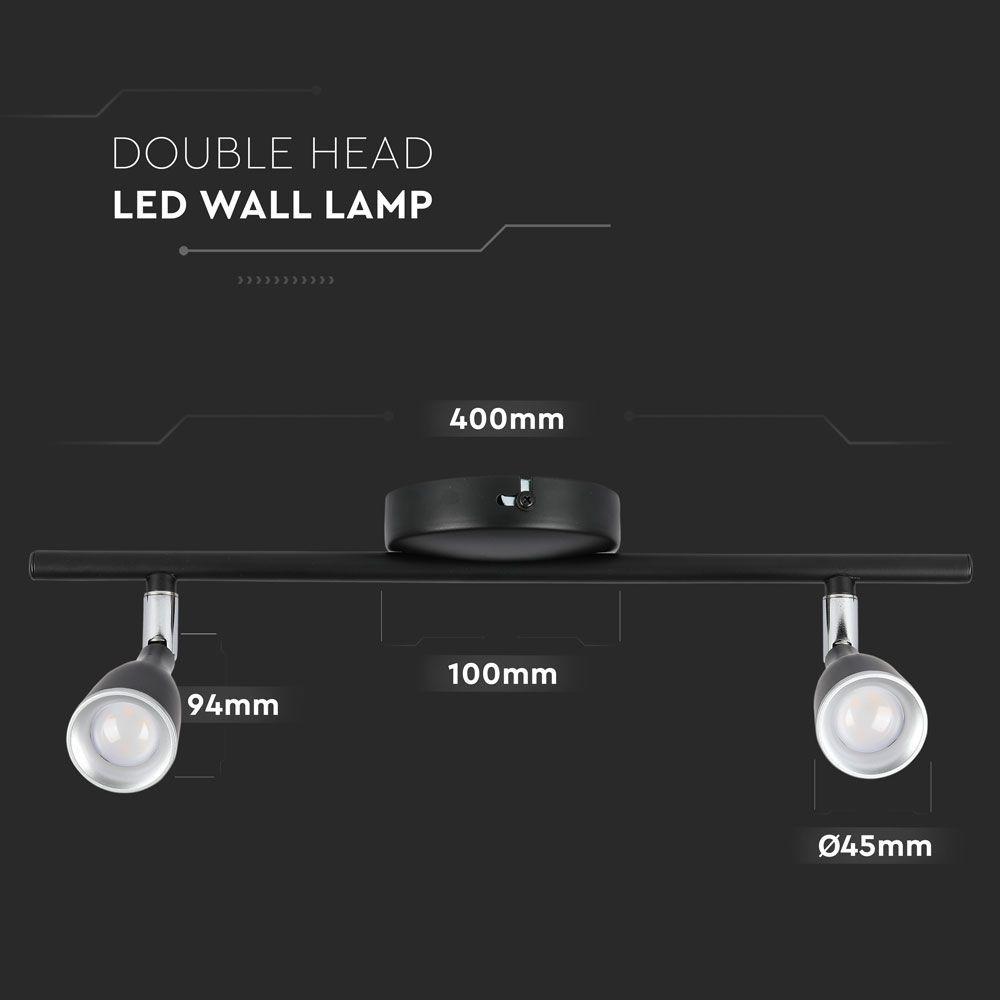 9W Lampa sufitowa, Barwa:4000K, Czarny, VTAC, SKU 218269