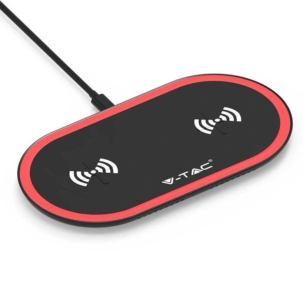 VT-1213 10W WIRELESS CHARGING PAD-BLACK+RED