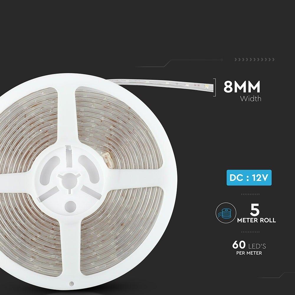 VT-3528-60 3.6W/M LED STRIP LIGHT BLUE IP65 (5M/ROLL)(PRICE PER M)