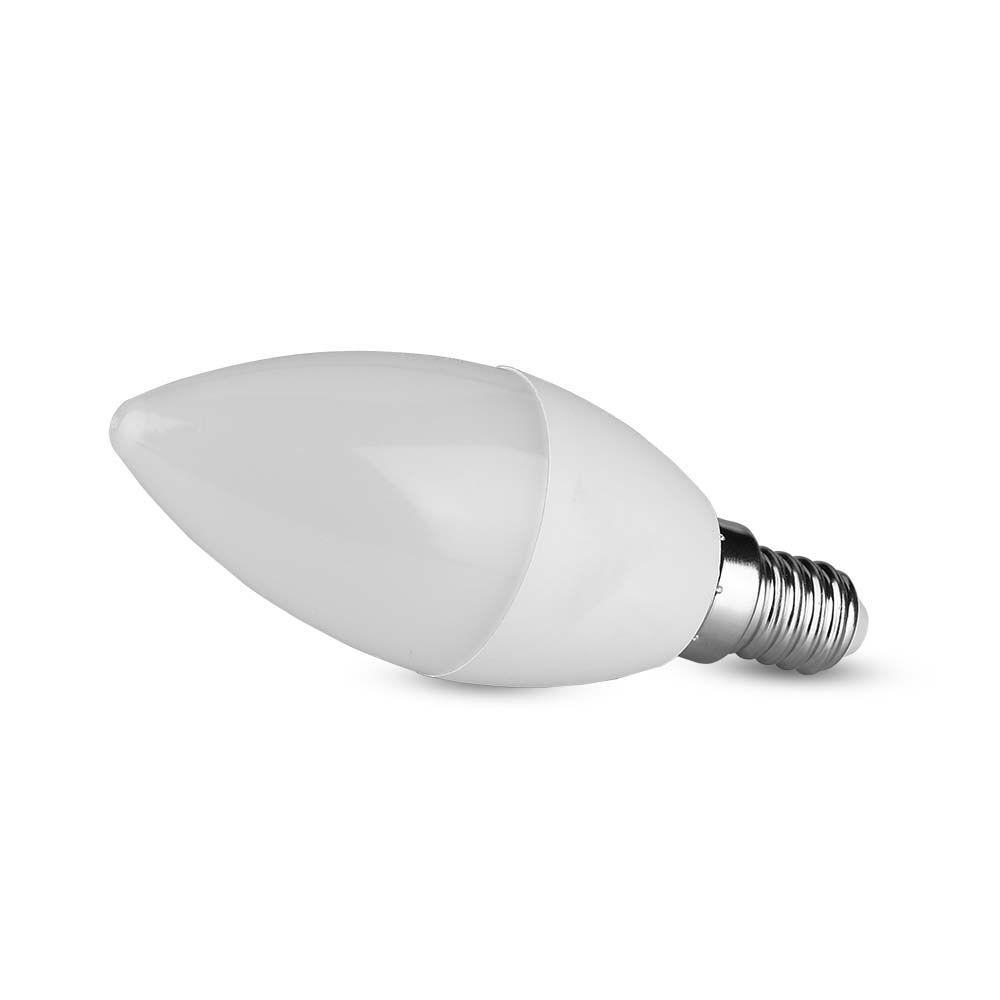 4.5W C35 Żarówka LED, Barwa:6400K, Opakowanie: 3szt., Trzonek:E14 , VTAC, SKU 217265