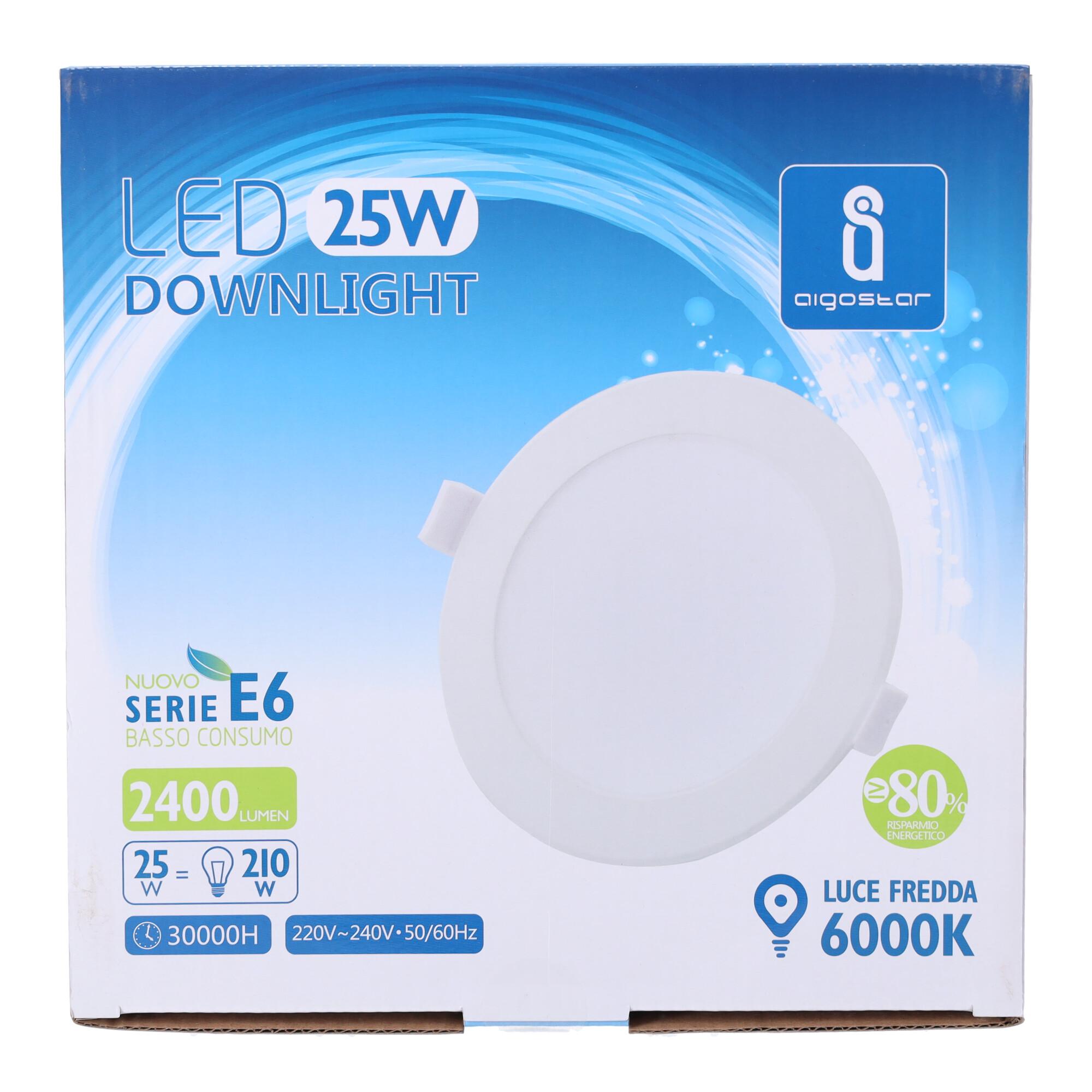 Podtynkowy okrągły downlight LED 25W Światło białe