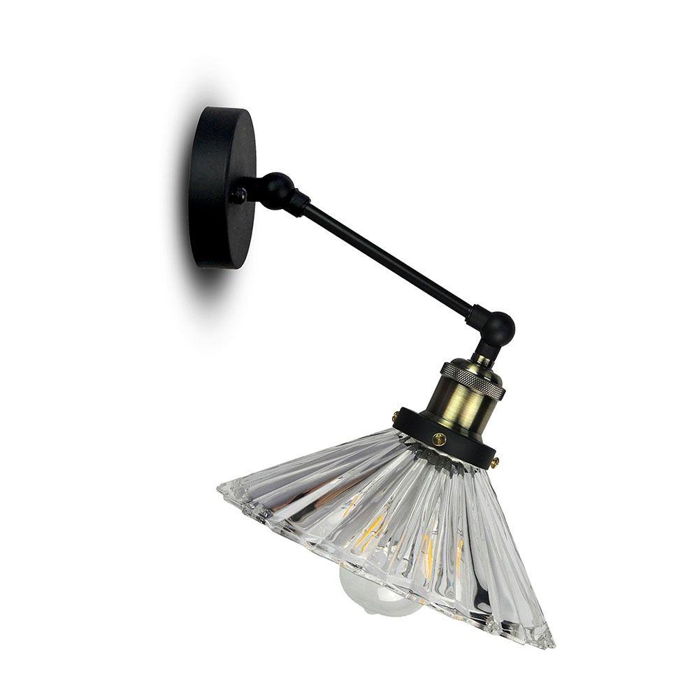 Lampa Wisząca, Klosz: Transparenty, Czarny, VTAC, SKU 3863