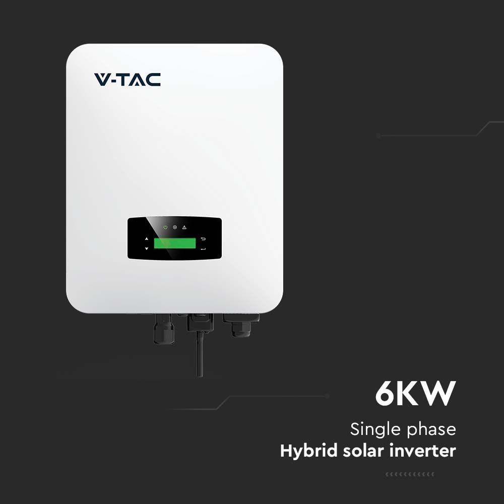 1-FAZOWY INWERTER HYBRYDOWY VT-6607106 ON-GRID, OFF-GRID O MOCY 6kW; 5 LAT GWARANCJI; IP65  , VTAC, SKU 11514