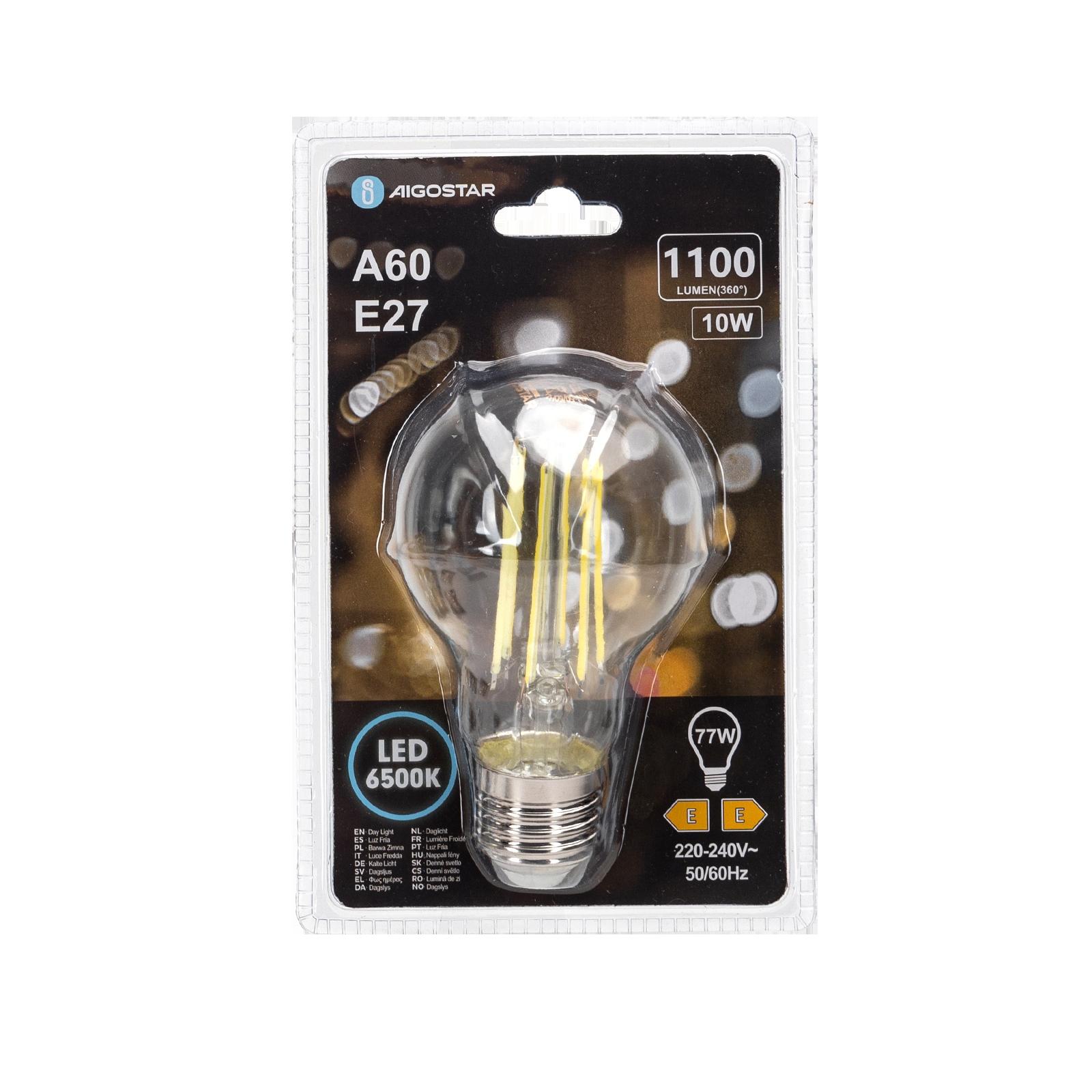 Żarówka LED Filament (Przezroczysta) A60 E27 10W