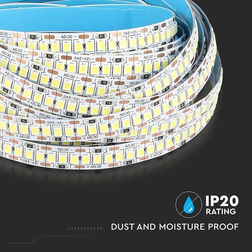 VT-2835-240 18W/M LED STRIP LIGHT 6000K 150LM/W IP20 (5M/ROLL)(PRICE PER M)