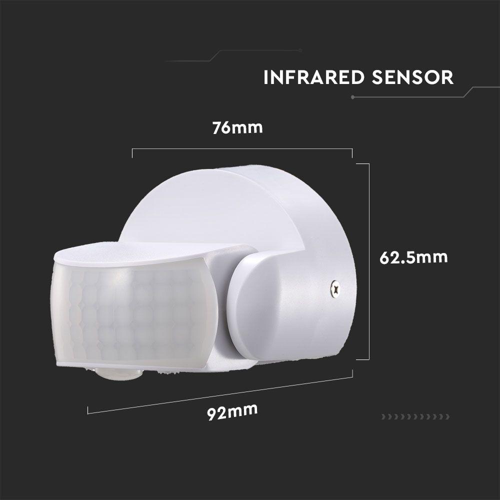 VT-8093 INFRARED MOTION SENSOR-WHITE BODY, IP65 (MAX:600W LED)