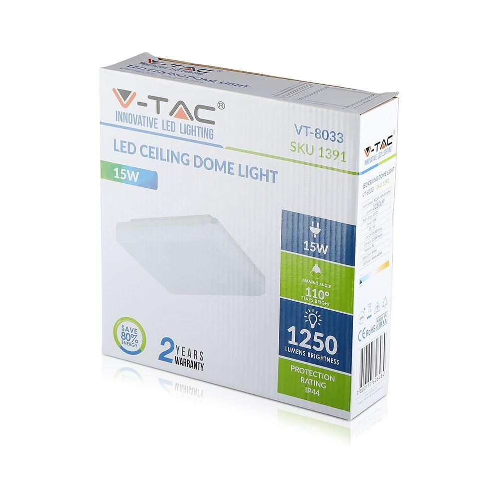 VT-8033 15W LED CEILING LIGHT 3000K SQUARE