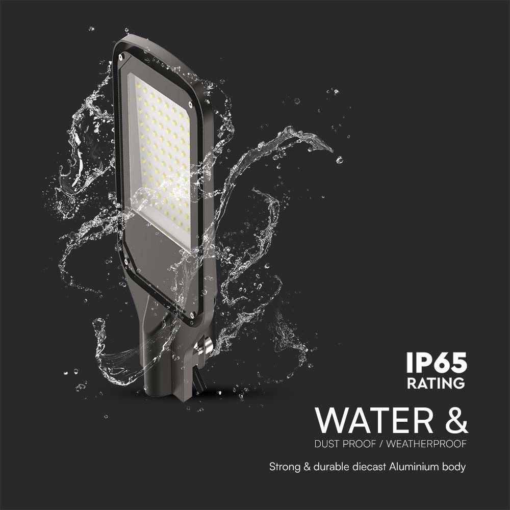 100W Lampa Uliczna LED, Barwa: 4000K, Obudowa: Czarna, VTAC, SKU 10210