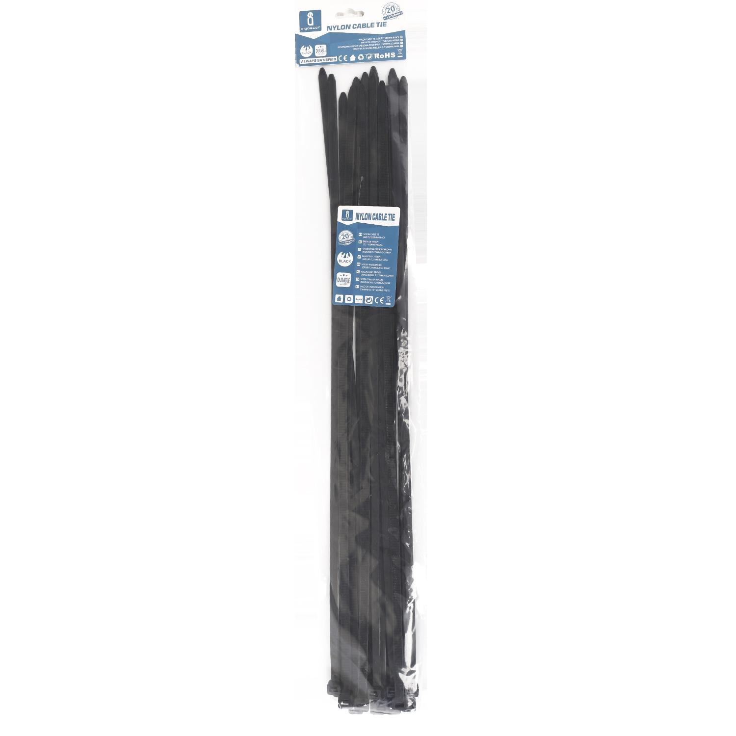 Nylon Cable Ties W7.2*L500mm Black