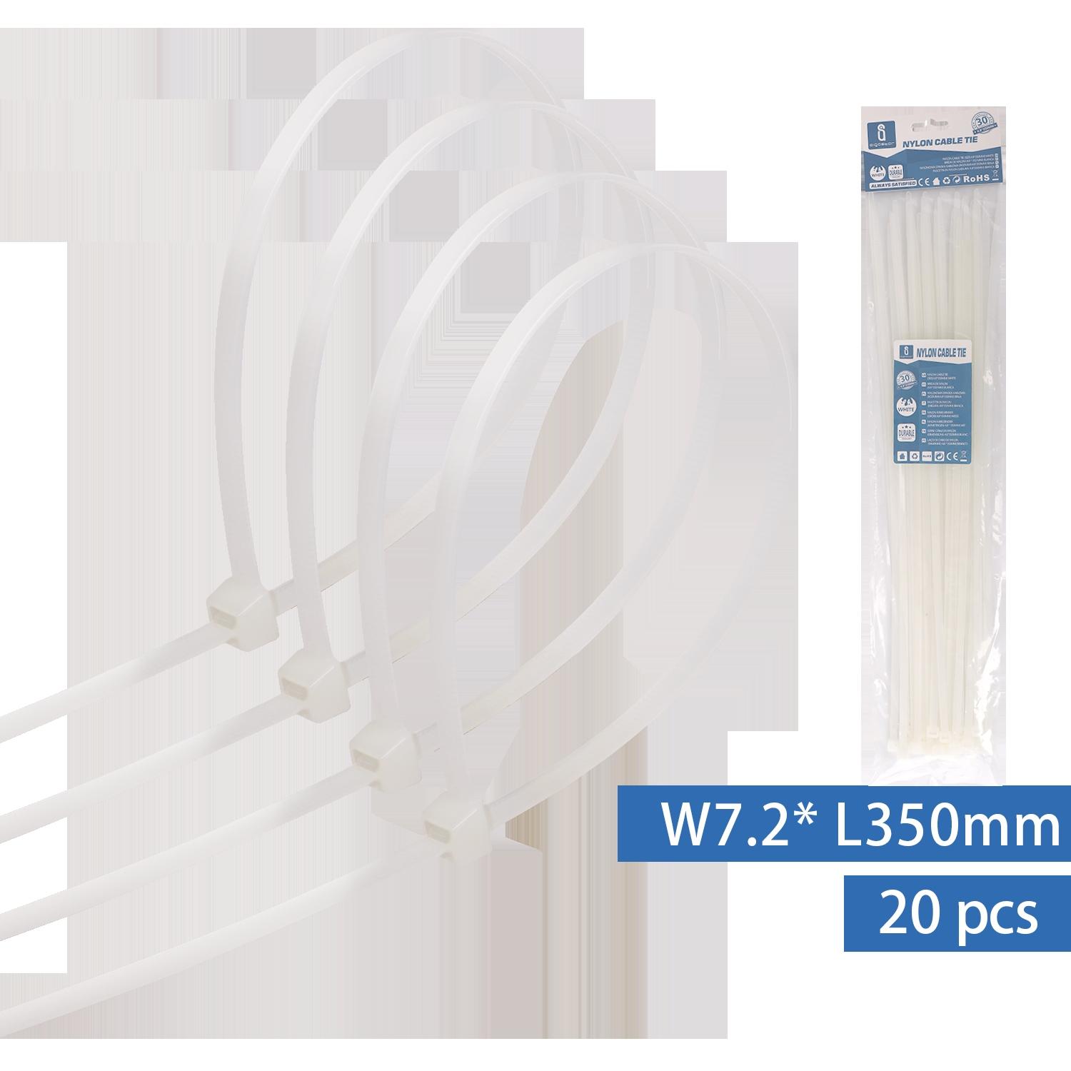 Nylon Cable Ties W7.2*L350mm White