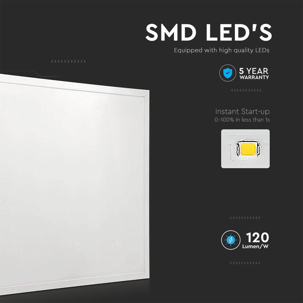 VT-6436 36W LED BACKLIT PANEL 595x595mm 4000K 8PC/PACK (120LM/WATT)