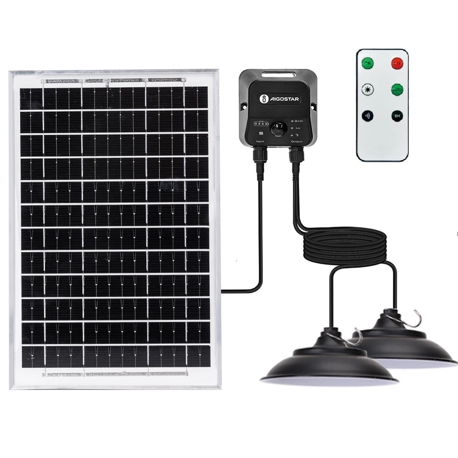 SOLAR LIGHT/SPLIT/with Batterie/PENDANT LAMP/5M+3M LINE/50W*2/6500K/PIR