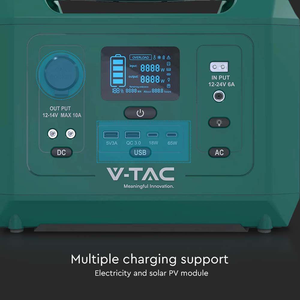 PRZENOŚNYU BANK ENERGII VT-606N O MOCY 600W; 26.2Ah/21.6V; GNIAZDO SCHUCO, VTAC, SKU 11626