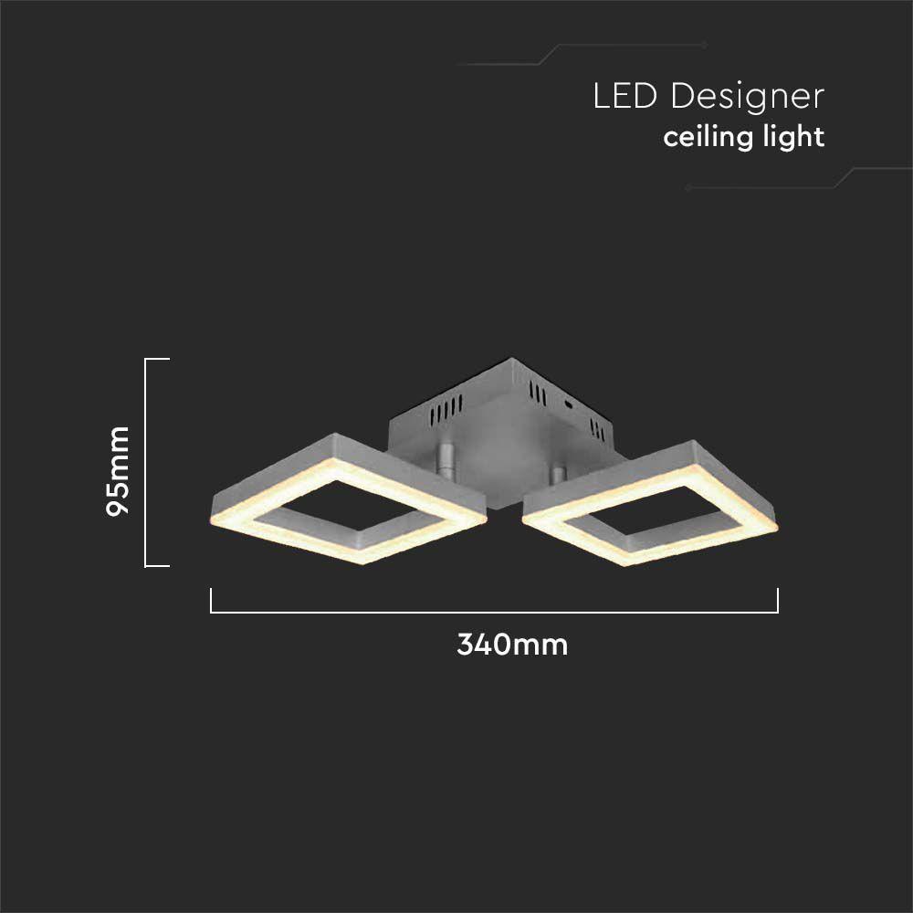 16W Lampa dekoracyjna LED dwuramowa, Barwa: 3000K       , VTAC, SKU 7006