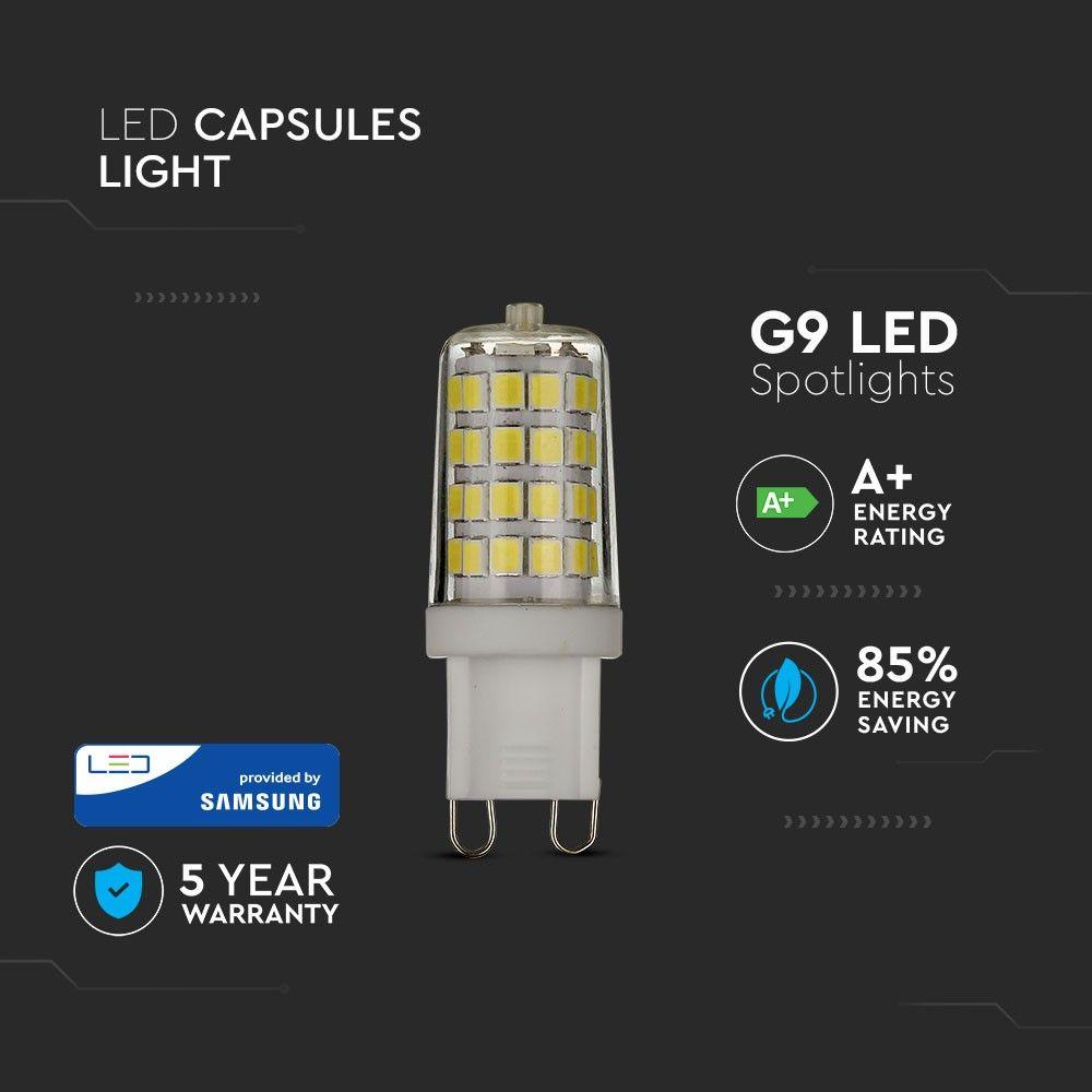 3W G9 Żarówka LED, Chip SAMSUNG, Barwa:4000K, Trzonek:G9, VTAC, SKU 247