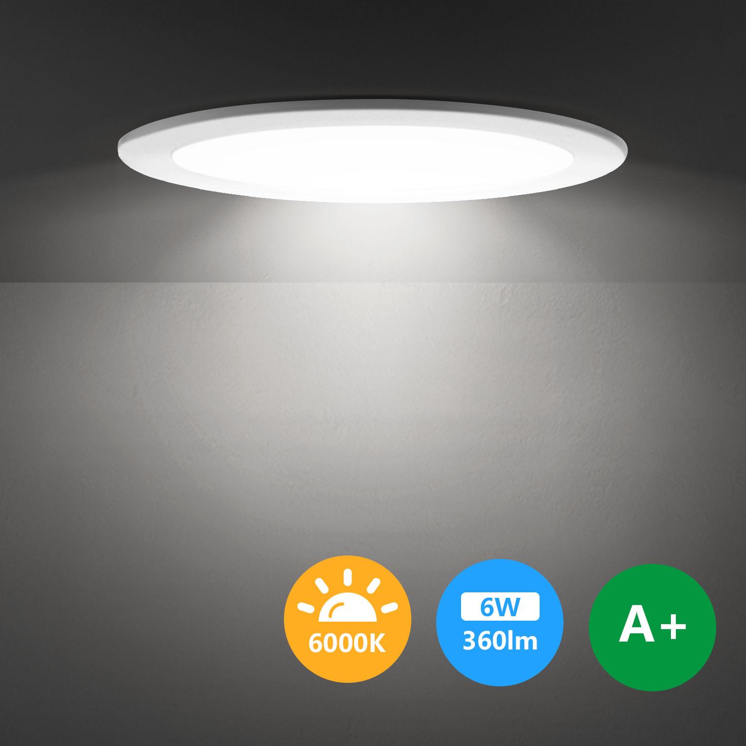 Podtynkowy okrągły downlight LED 6W Światło białe