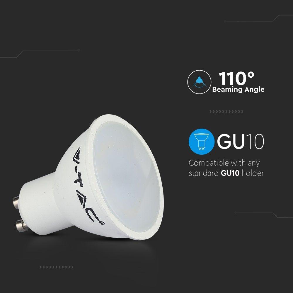 3.5W GU10 Żarówka LED sterowana pilotem, Barwa:RGB+4000K, Ściemniana, Kąt 110', Trzonek:GU10, VTAC, SKU 2779