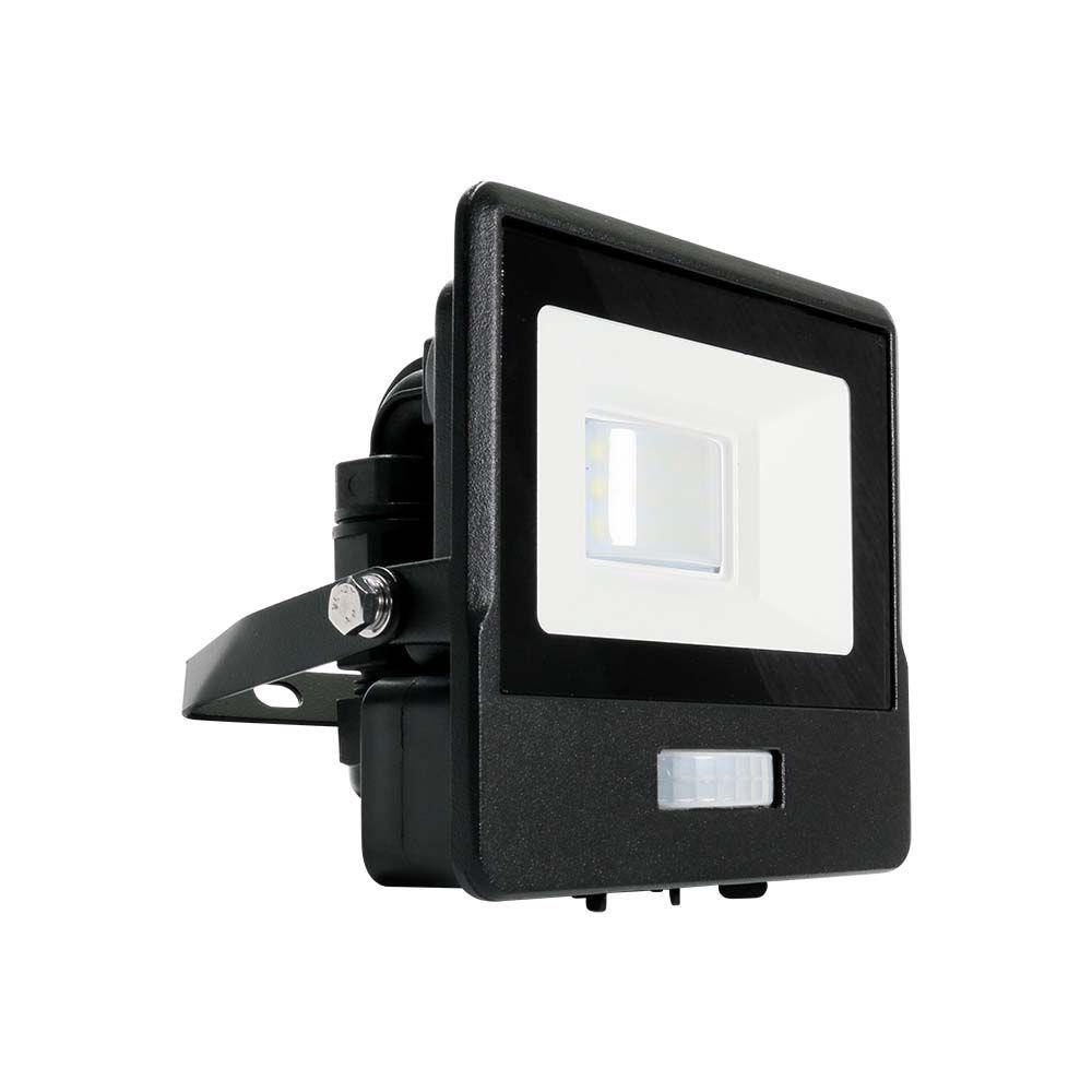 VT-118S 10W PIR SENSOR FLOODLIGHT SAMSUNG CHIP 6500K BLACK BODY